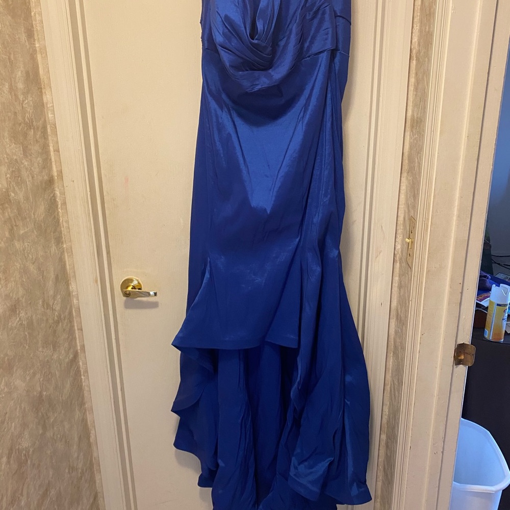 Royal Blue Mac Duggal high low - Picture 1 of 6